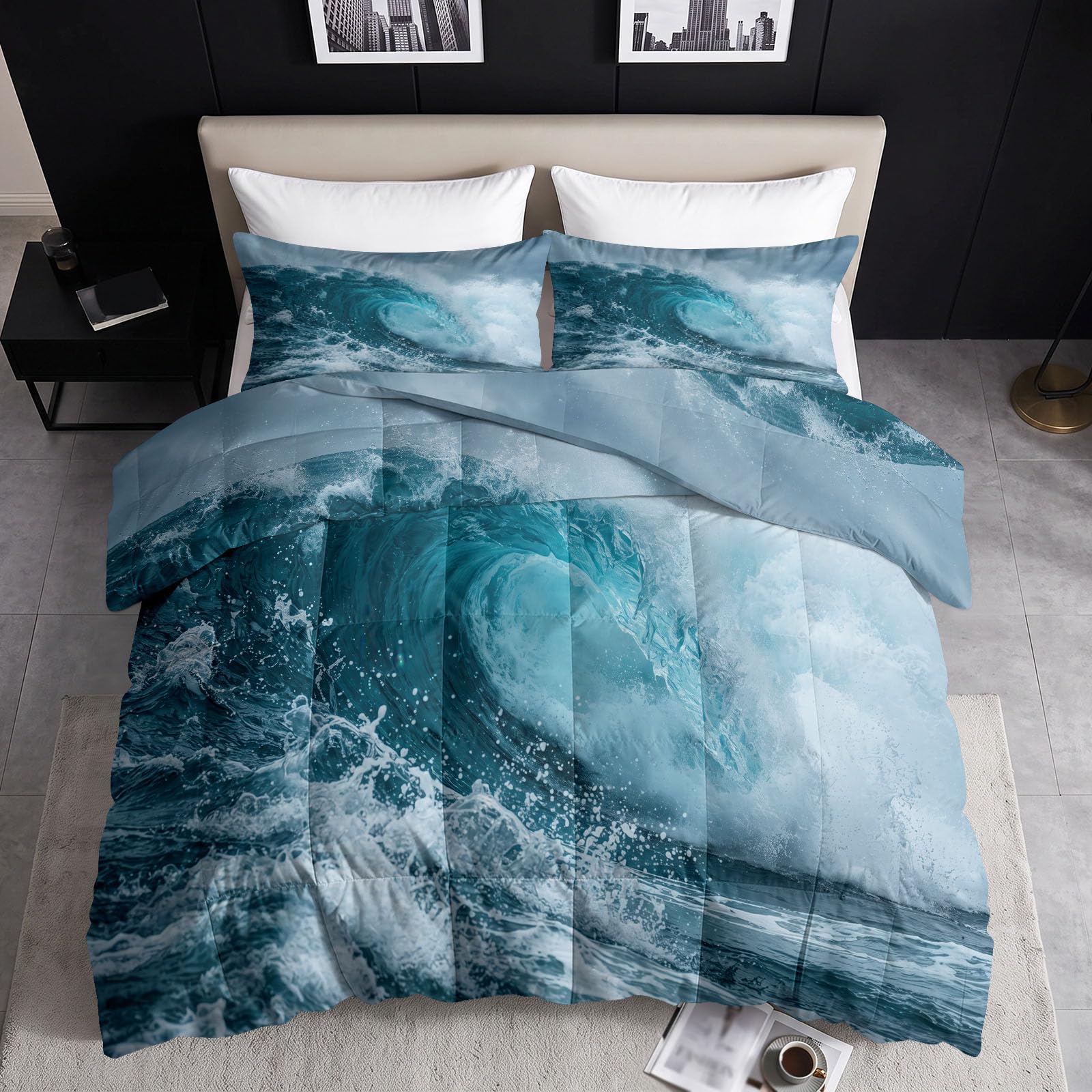 Natur Landschaft Meer Bettdecke mit Integriertem Bezug 220x240 cm