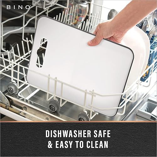 Miniatura 5 de BINO Tabla de cortar  Tablas de cortar de 2 piezas  Plástico sin BPA, duradero, gran superficie, multiuso, de doble cara, apto para lavavajillas