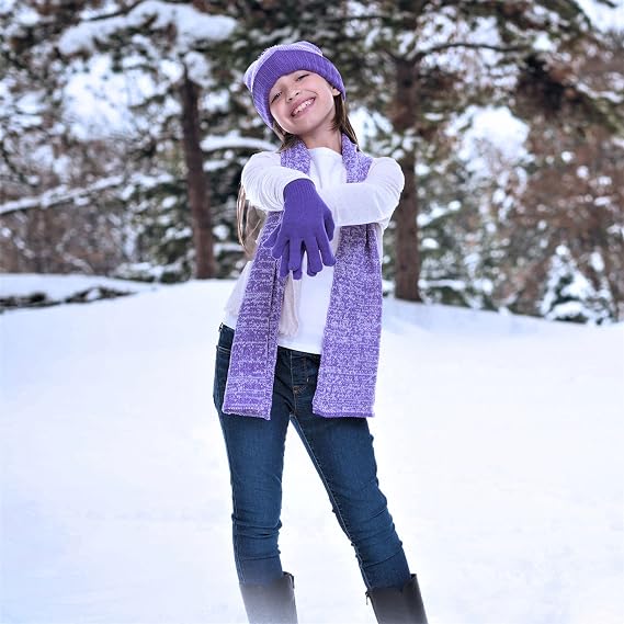 Bonnet Tricot Polaire Doublé Ensemble Hiver Bonnet Écharpe Gants Bonnet Tricot Polaire Doublé Ensemble Hiver Bonnet Écharpe Gants