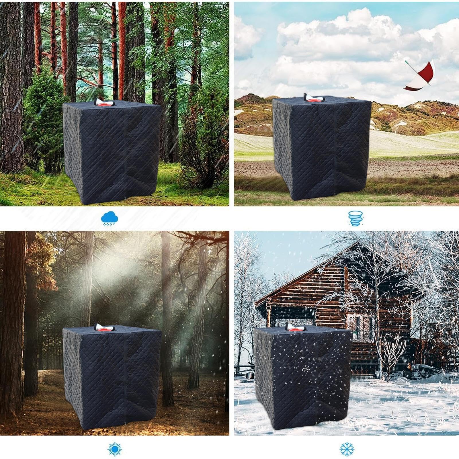 Copertura per Serbatoio 'Acqua Isolante Impermeabile E Resistente Ai Raggi | Protezione Per Contenitore Trasportabile Robusta Adatto A Esterni, Camper, Giardino, Campeggio, Casa E Cortile