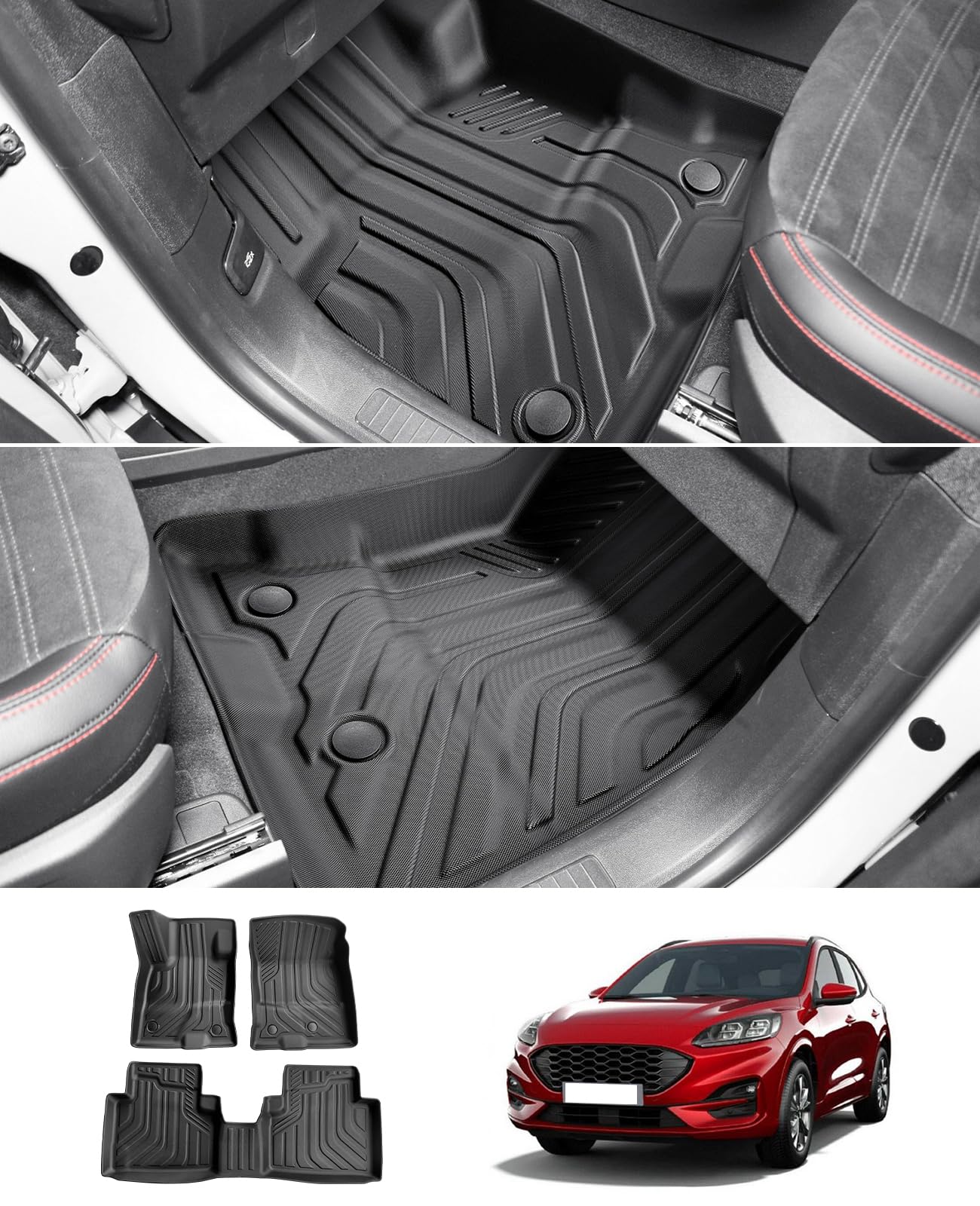 Reisetaschen Maßgeschneidert passend für Ford Kuga 3rd gen only for PHEV 2019-Heute (6 Tasschen) | Kofferset | Optimale Passform € 379 | 365 Tage Rückgabegarantie