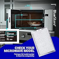 Vista 6 de BlueStars WB06X10309 WB06X10359 - Filtro de grasa para microondas de repuesto de 7.64 x 5.12 pulgadas, compatible con microondas G.E LG Kenmore