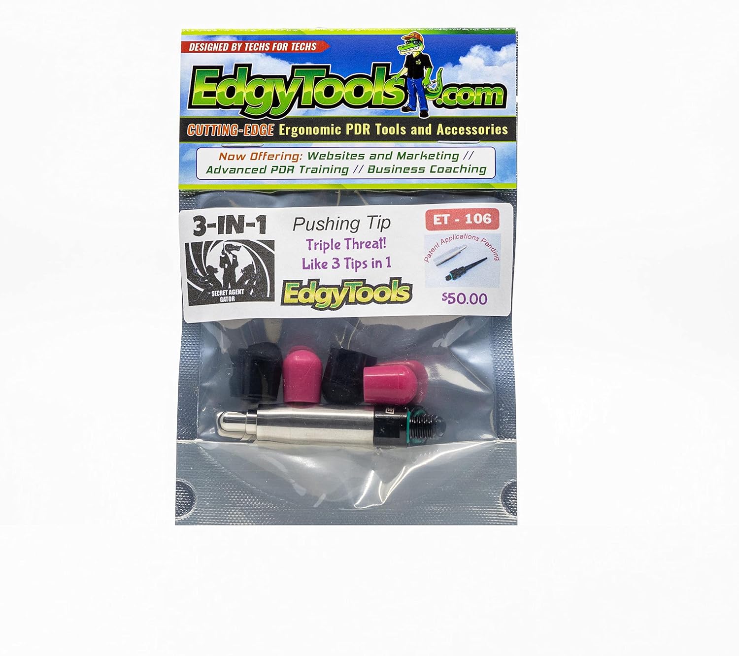 ET-106 3-in-1 Magic PDR Pushing Tip - Paintless Dent Repair Tip