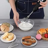 Vista 7 de Batidora de mano eléctrica con varillas Batidora de huevos recargable inalámbrica de mano con 2 cabezas de mezcla de acero inoxidable Batidora