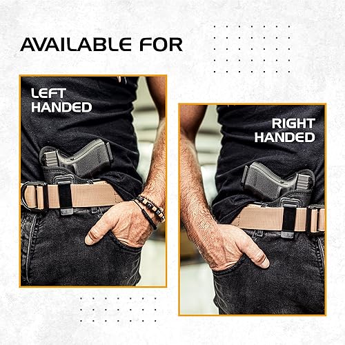 Miniatura 7 de HOUSTON Gun Holsters - Nobuck ECO Leather Concealed Carry - FITS Most Mid & Full Sizes - XDM, Glock 1923, 92 FS, S&W M&P with Laser