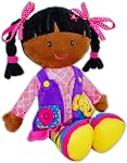 June Garden 15.5" Amis habillés Scarlett - Poupée en peluche pour enfants et tout-petits 2 Années et plus - Jouet doux Montessori Buckle