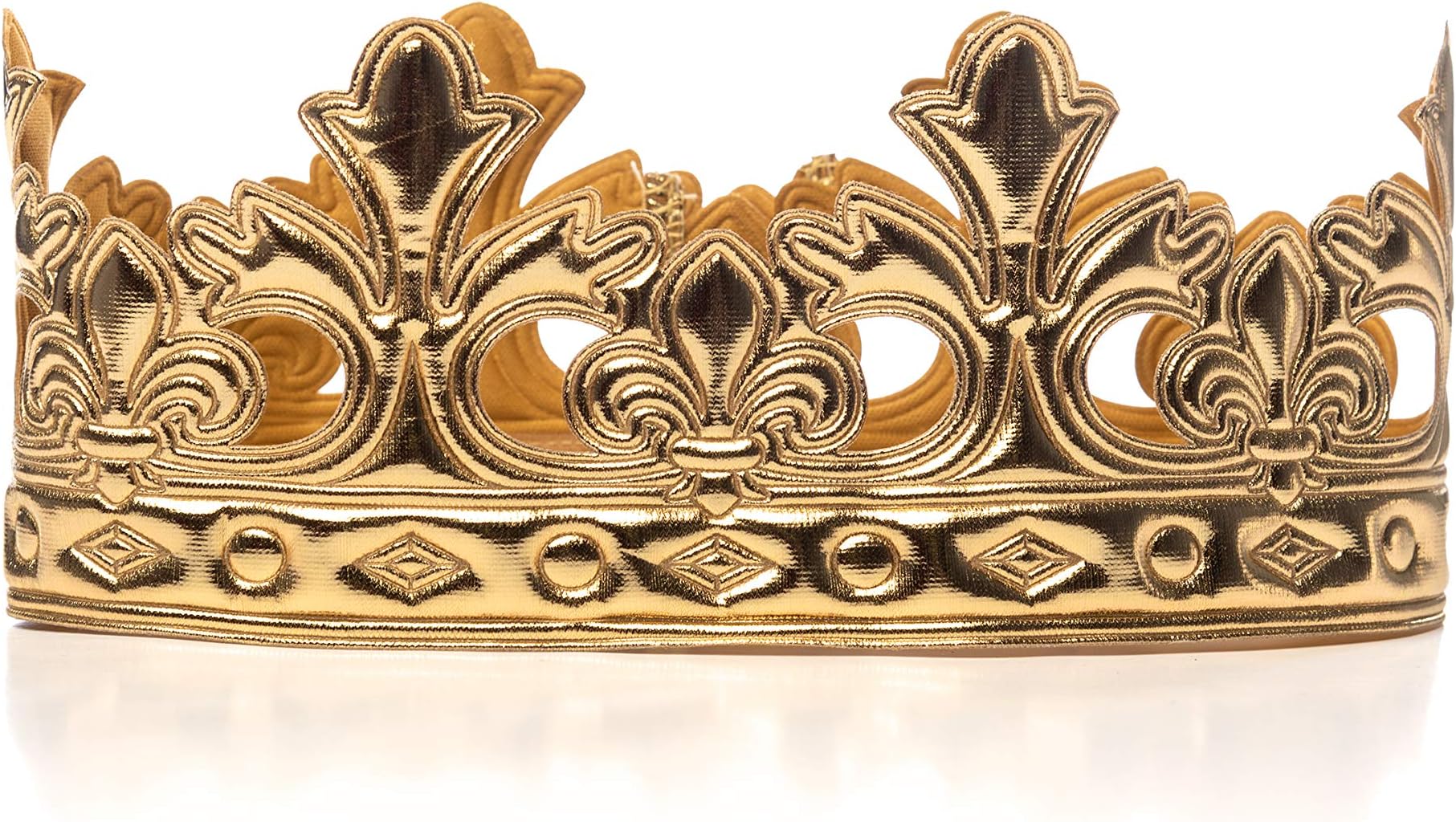 Little Adventures Soft Golden Prince and King Crowns Dress Up Costume Accessory