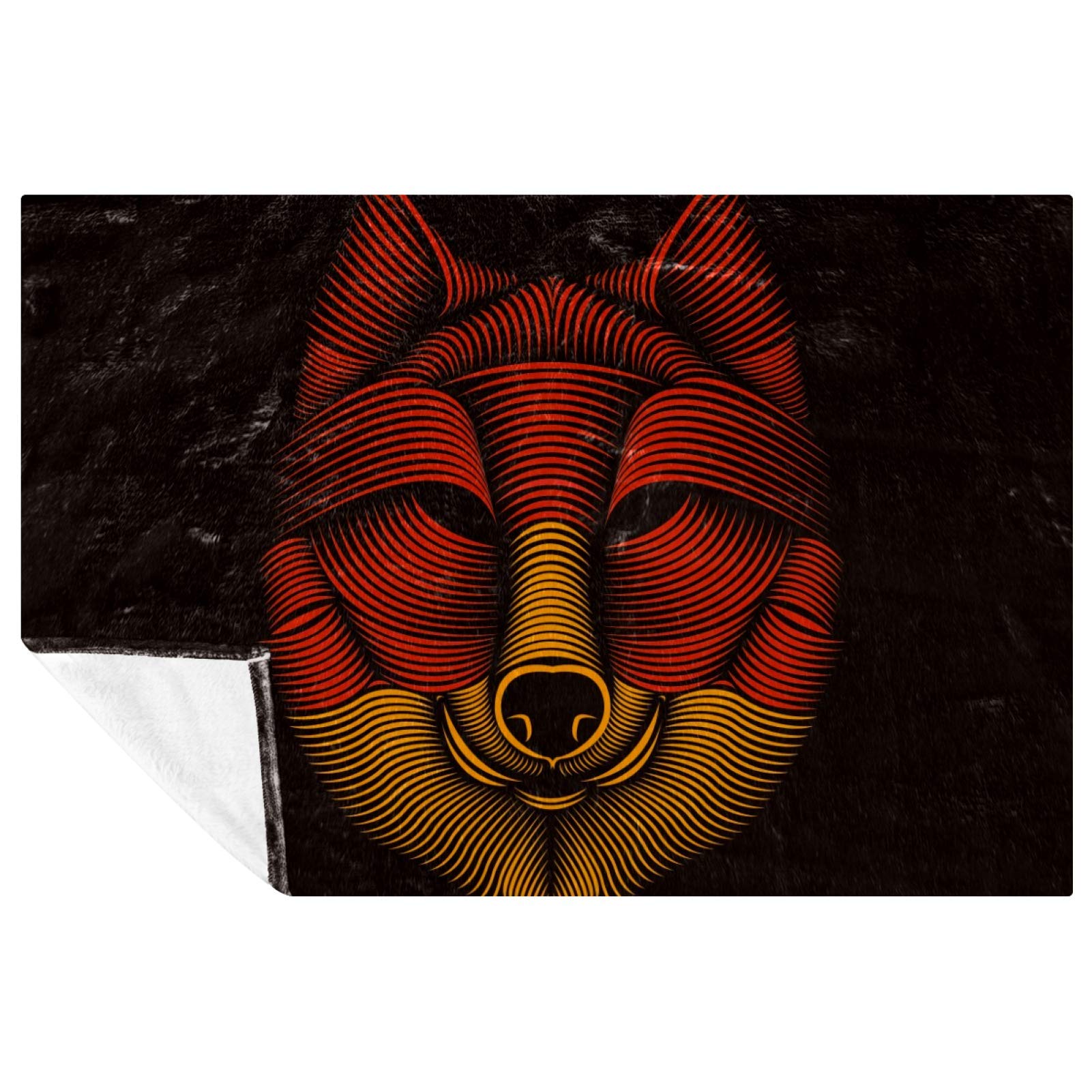 Couverture loup douce au toucher d une qualite superieure 150x100