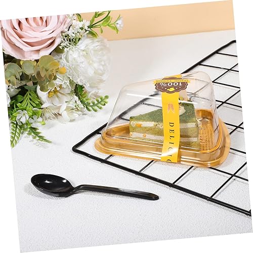 Miniatura 3 de STOBAZA 50 unidades de calcomanías triangulares para tartas y postres de panadería para llevar bodas, cumpleaños y celebraciones para rebanadas de