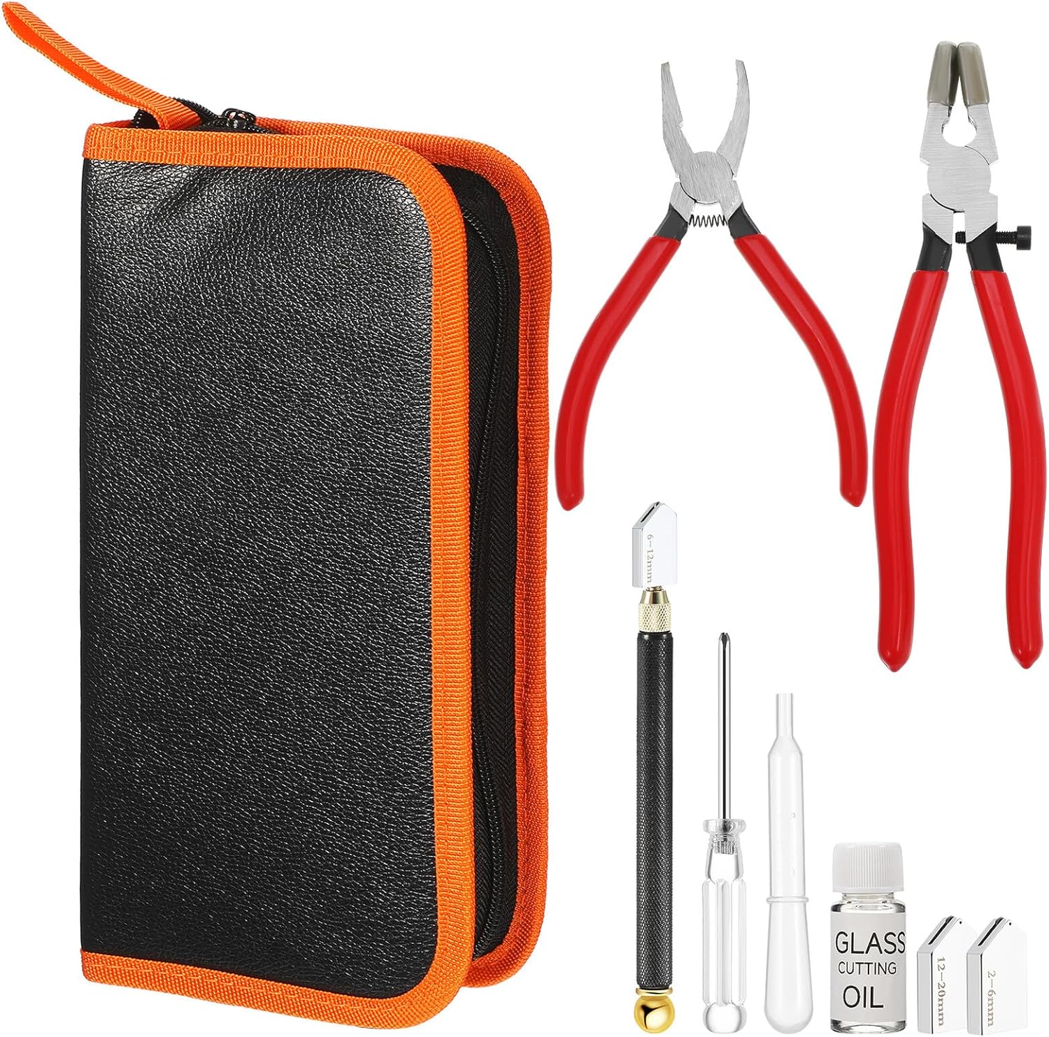 Cabilock Glass Cutting Tool Set Manual Tile Cutter Glass Nippers Home DIY Crafting Suitable for Porcelain Tiles Bathroom Tiling