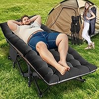 Vista 4 de ABORON Cama de invitados plegable resistente para adultos, capacidad de 500 libras, cuna extra portátil con doble capa 1201D, ideal para estancias