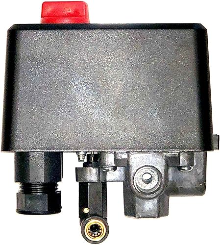 Miniatura 4 de Lefoo Interruptor de presión universal del compresor de aire 4 puertos wperilla encendidoapagado 95-125PSI 26AMP