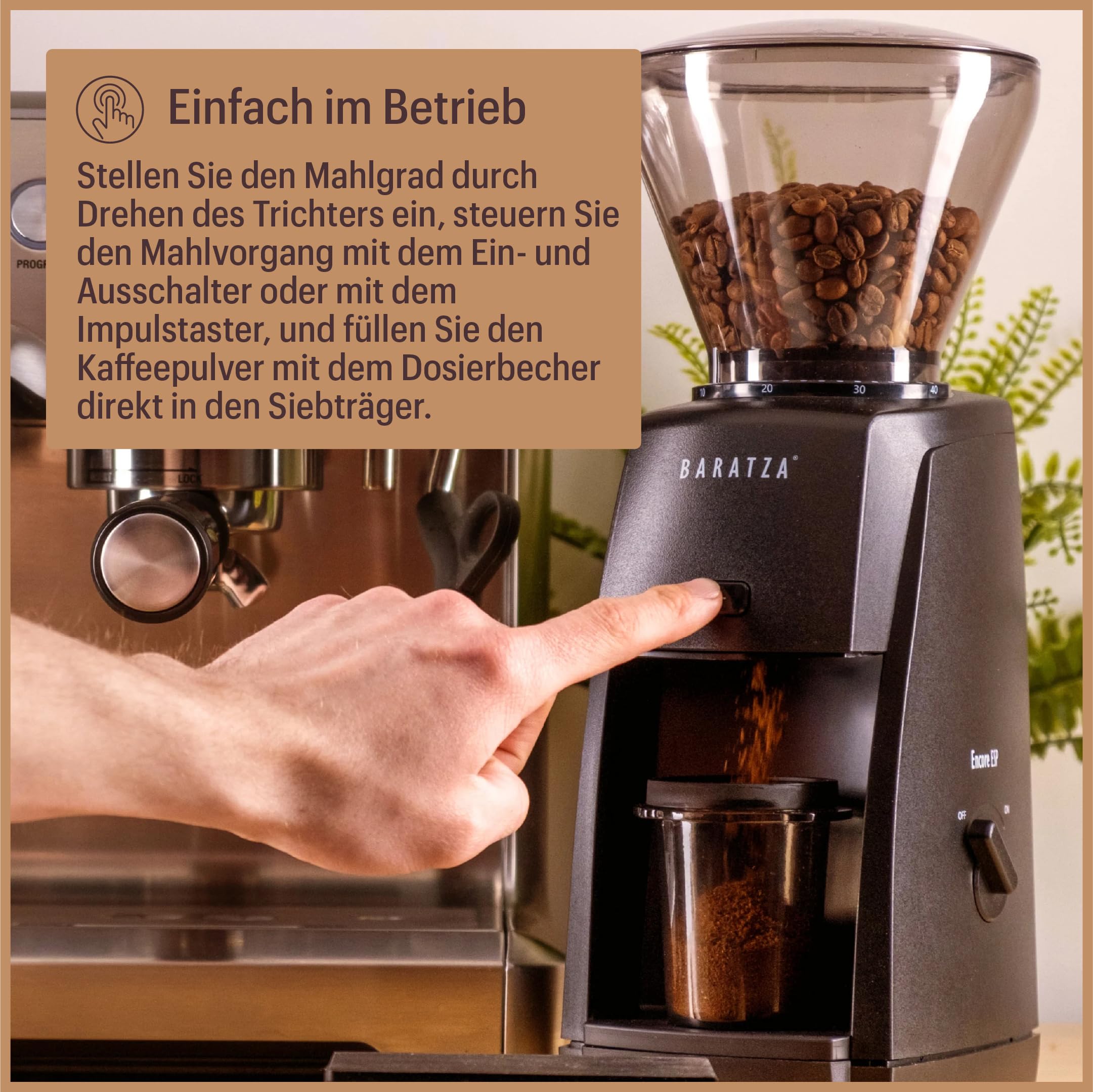 Baratza - Encore ESP 230V Kaffeemühle - Elektrische Kaffeemühle mit Mahlwerk, Schwarz