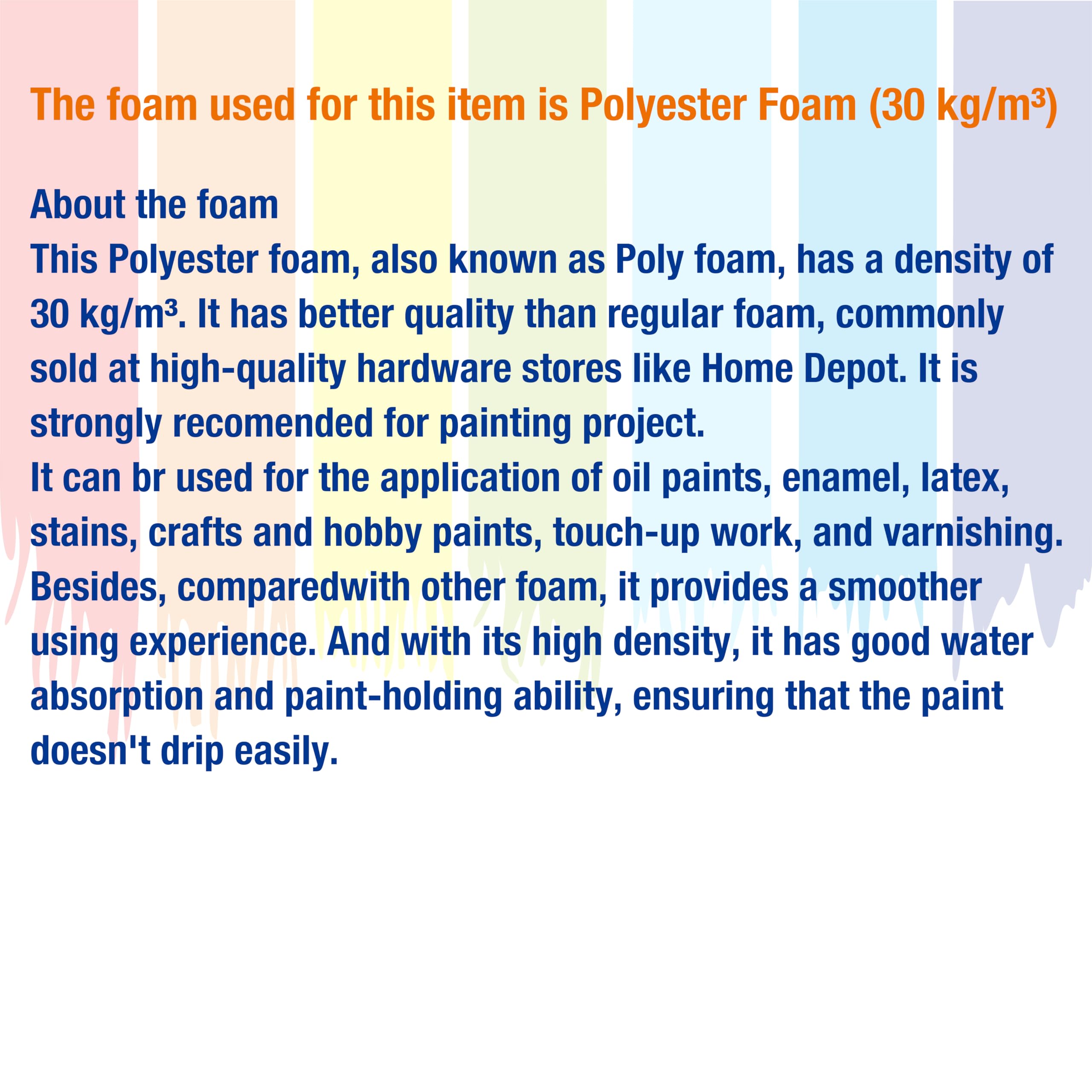 21pcs Poly Foam Brushes - High Density Foam Set -5 21pcs Poly Foam Brushes - High Density Foam Set -5