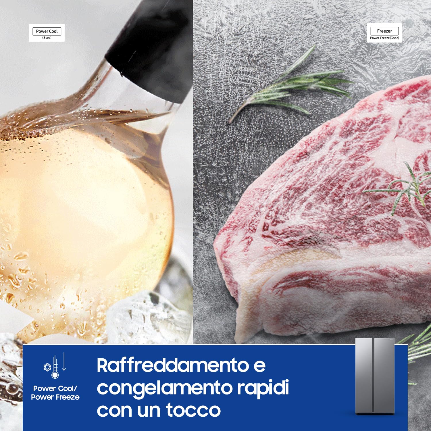 Samsung Frigorifero Side by Side RS62DG5003S9, Wifi, 655 L, Metal Inox (Ricondizionato)