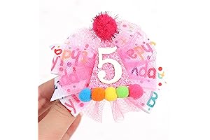 5th Year Bling Birthday Bow - In Pink