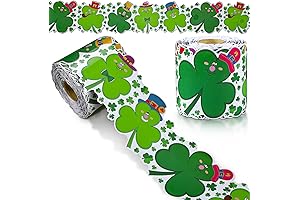 68.9 Feet Shamrock Bulletin Board Border, Festive Touch for Your St. Patrick's Day Celebrations