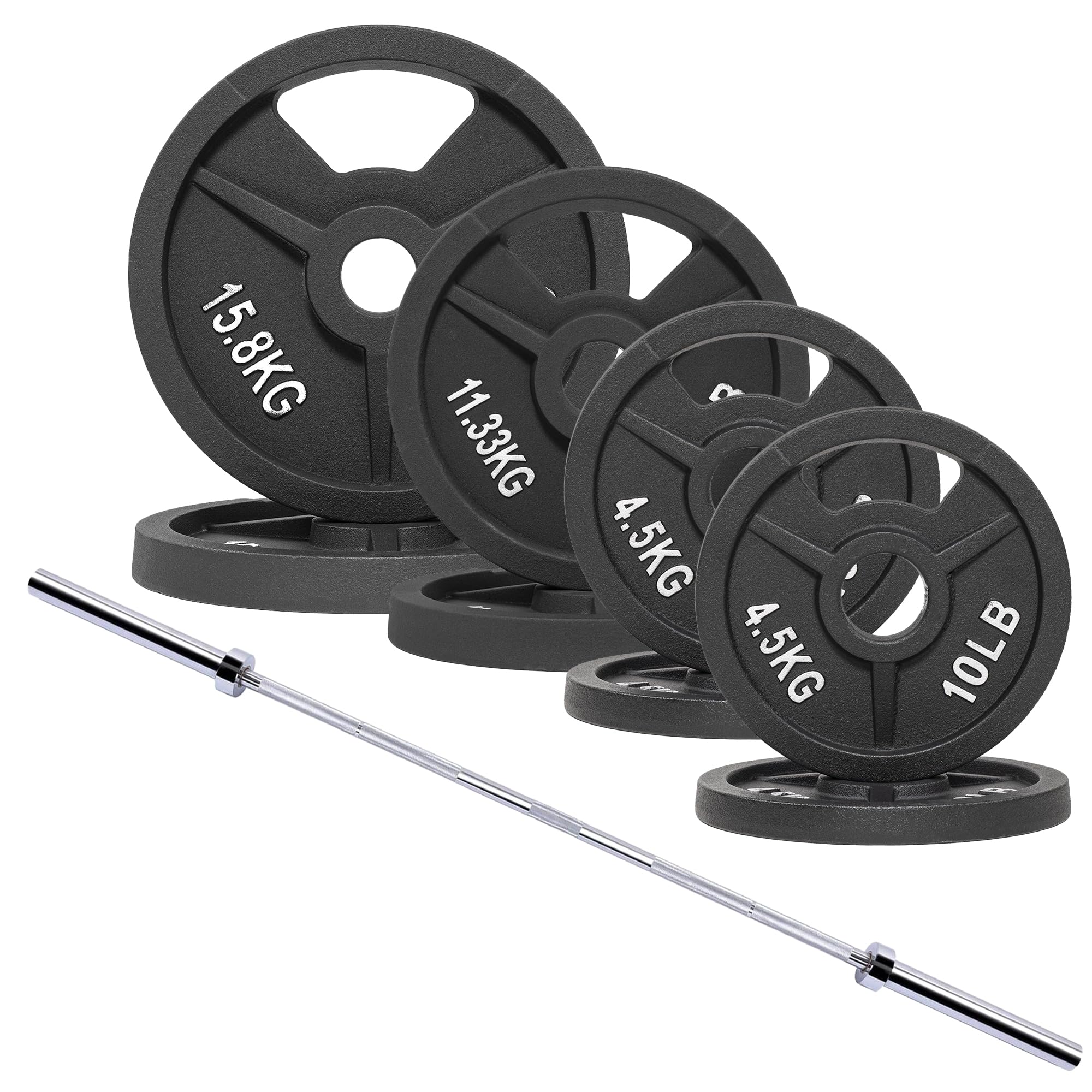Signature Fitness Cast Iron Barbell Set