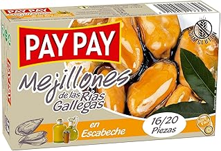 Lot de 10 boites de moules en escabèche de Marque Pay Pay