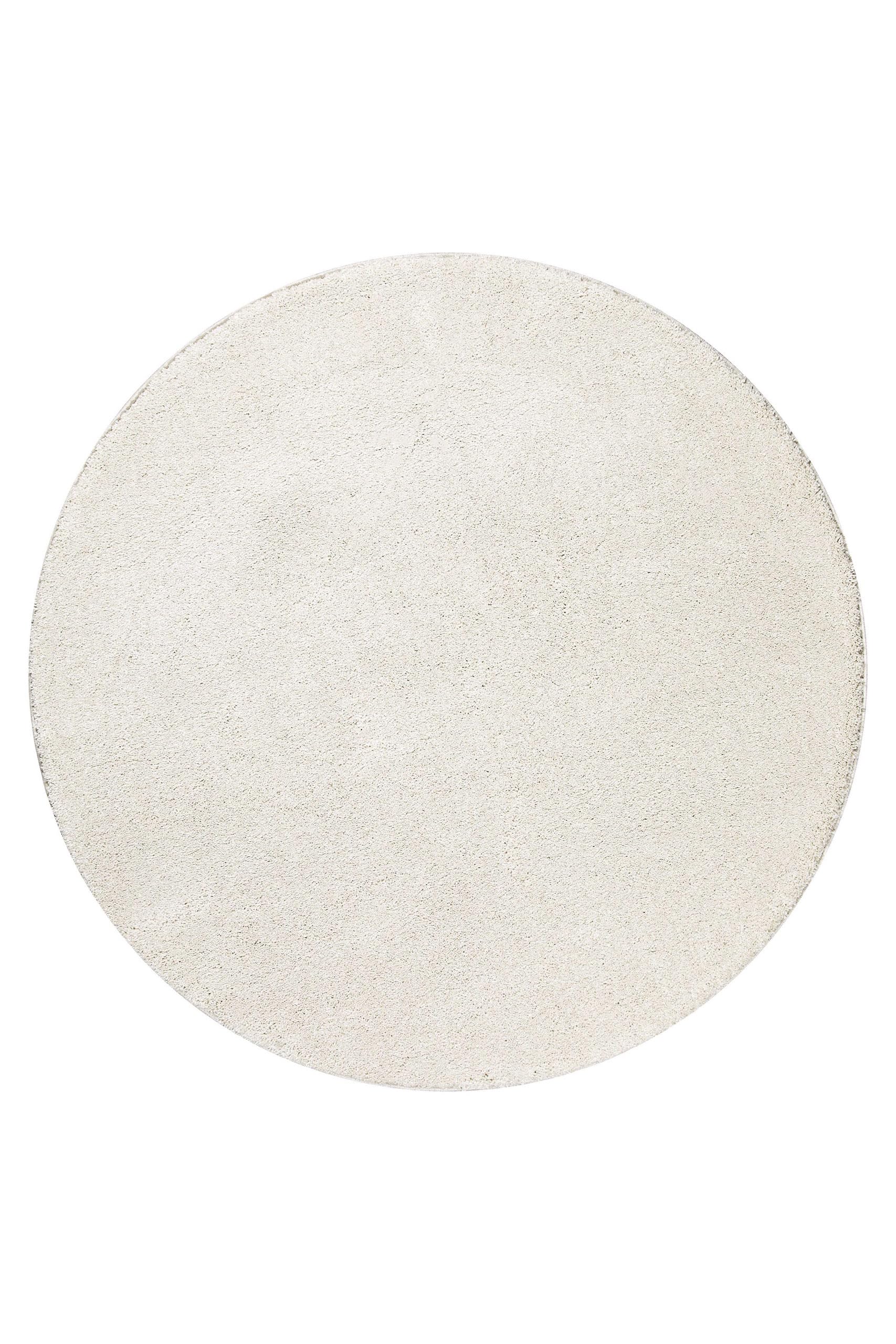 WECONhome Tapis moderne à poils courts - Ambiance de bien-être pour le salon, la chambre à coucher, la salle à manger et plus encore - Tapis tissé Wogh (200 cm rond, beige crème)