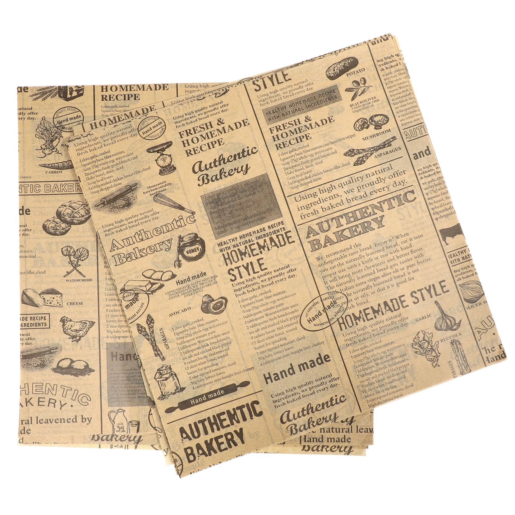 Baking Parchment Paper Sheets - 50 Count - and Hot Dog Wrappers - Retro Decor Inspired - Ideal for Sandwiches - BBQs - Restaurants and Churches - Vintage Craft Paper for Food