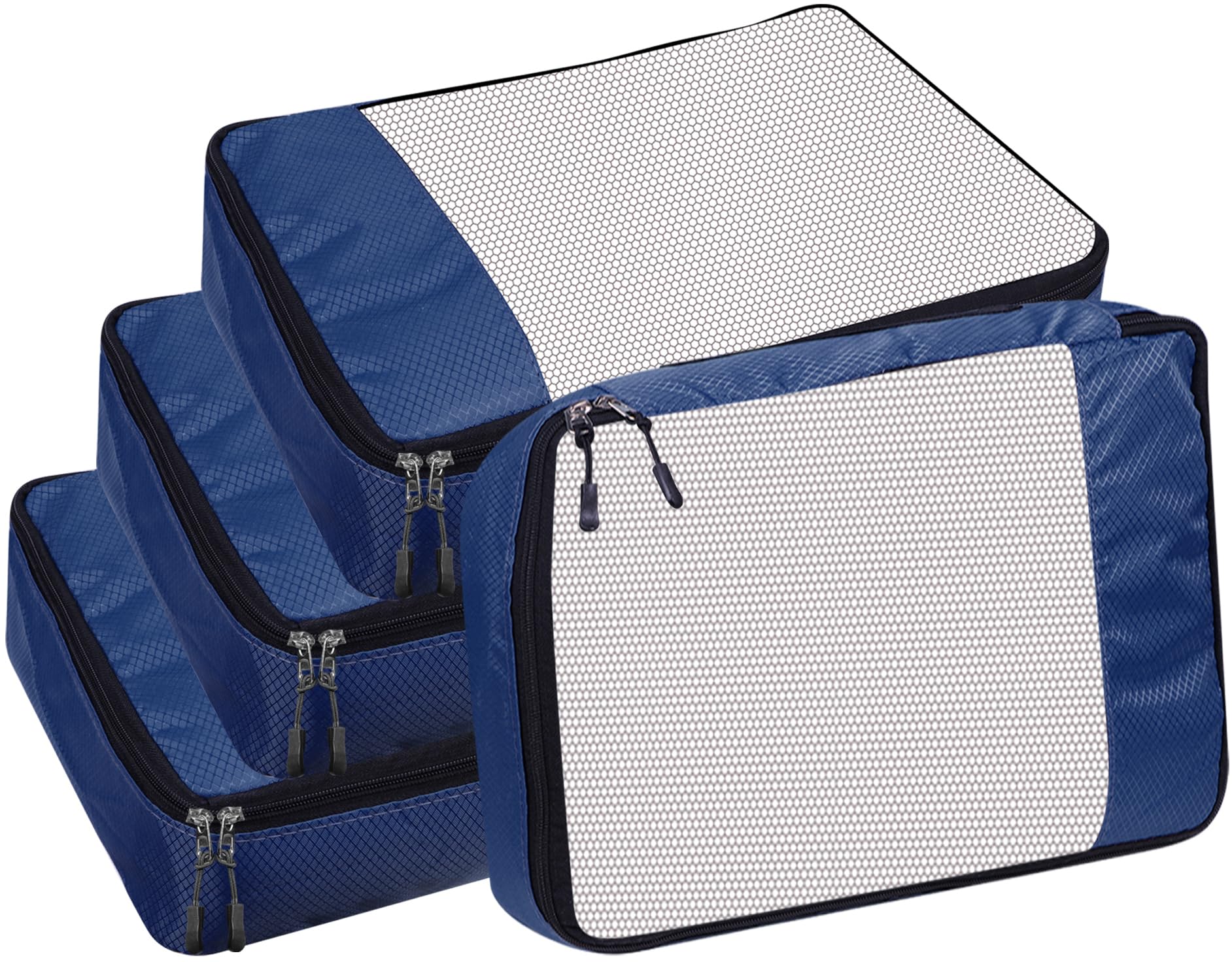 OxbOw Packing Cubes, Travel Organizer Pouch, Packing Bags for Travelling Travel Pouches for Women, Pouch for Men, Cloth Bag for Travel(Navy Blue, Large- 4 Piece)-image-42
