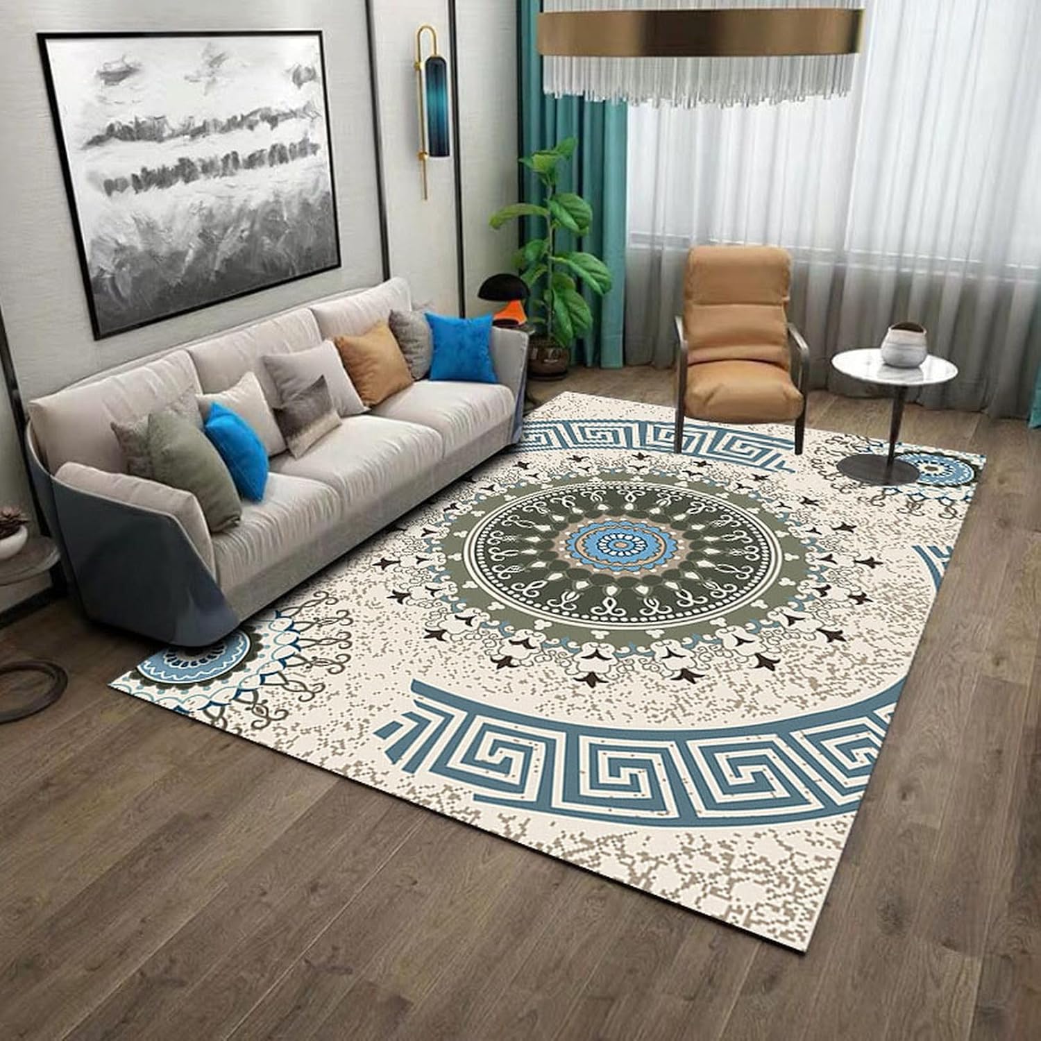 ラグ 洗える ラグマット トルコ風ラグ 夏用 モロッカン おしゃれ モノトーン 北欧 滑り止め 玄関マット 幾何学柄 カラー7 民族