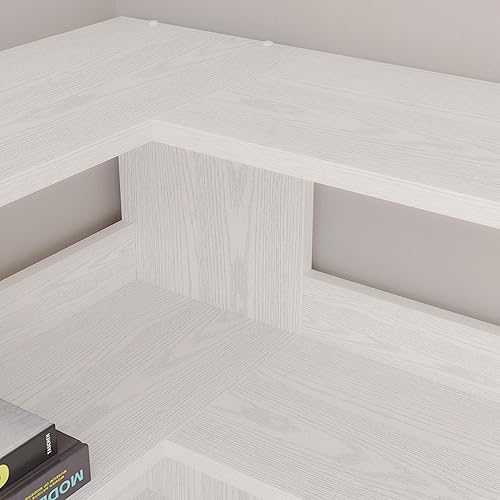 Miniatura 5 de IRONCK Estanterías de 6 niveles con deflectores industriales de esquina grande, estante de almacenamiento para sala de estar, oficina en casa