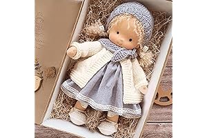 Personalized Knitted Doll, Unique Handmade Birthday Gift for Girls