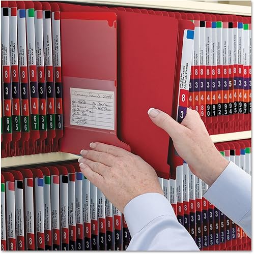 Miniatura 3 de Smead Carpeta de archivos de clasificación de cartón prensado con pestañas finales 100% recicladas con cierres SafeSHIELD, 2 divisores, expansión de