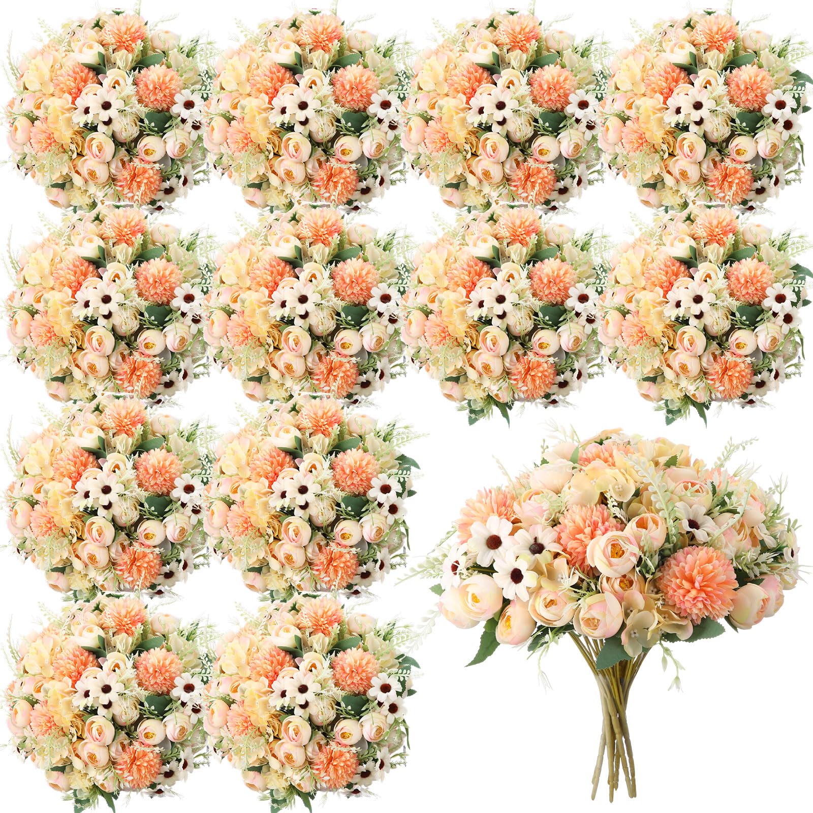 Tigeen 12 Peony Bouquets