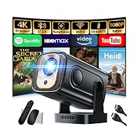 Proiettore 1080P FHD Mini Proiettore Portatile 4K con Bluetooth 5.4 WiFi 6