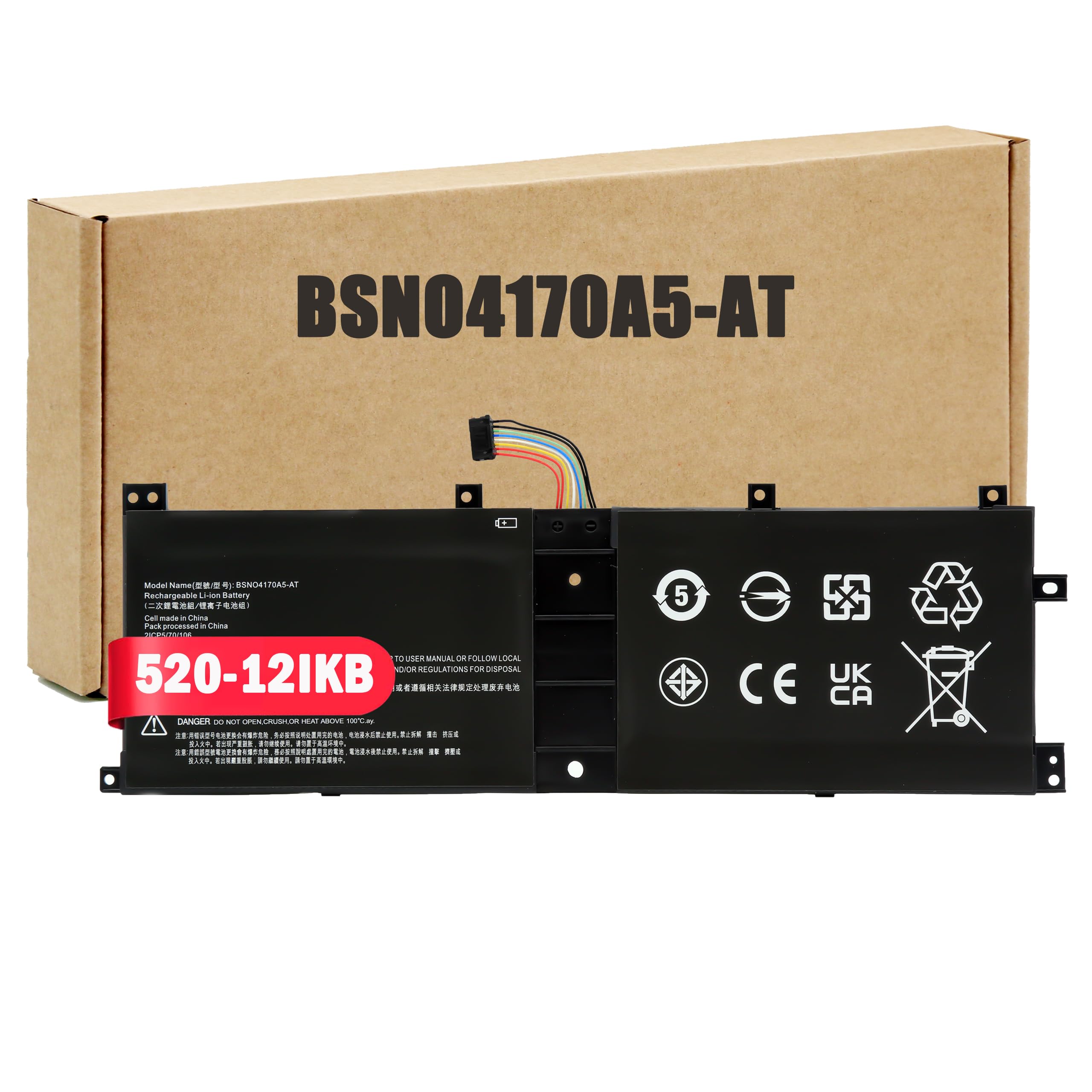 BLESYS Bateria zamienna do Lenovo IdeaPad Miix 520-12IKB 510-12ISK 510-12IKB PC Notebook BSNO4170A5-AT 2ICP5/70/106 7,68V 4955mAh