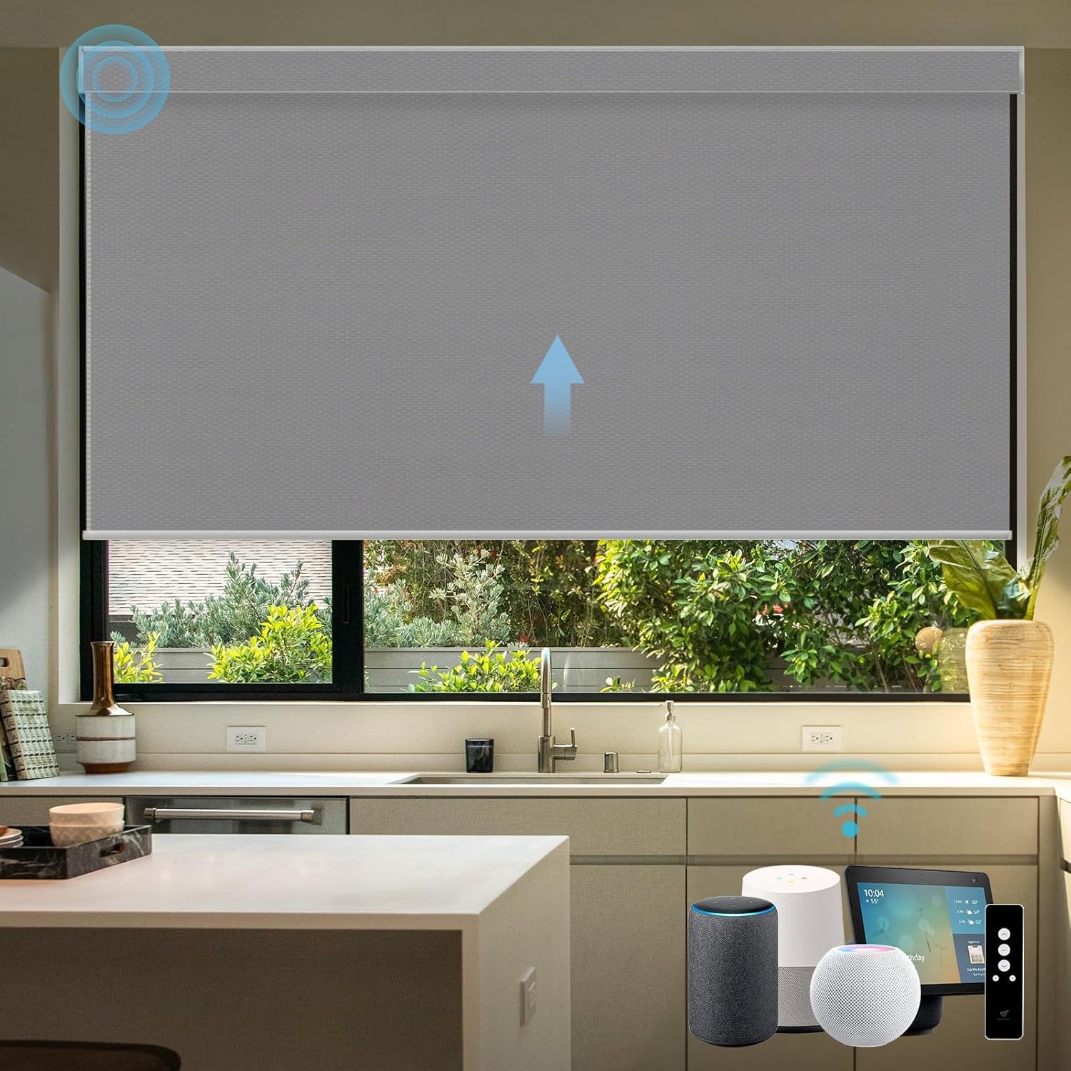 SmartWings Motorized Blinds with Remote for Windows
