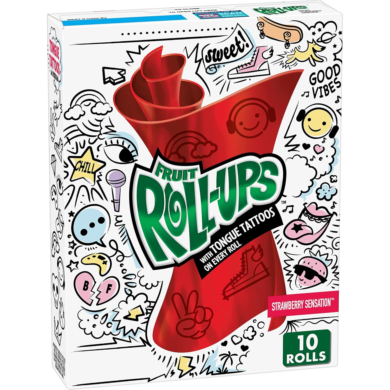 Sensación de Fresa Fruit RollUps Snacks, 10 Ct Chile Ubuy