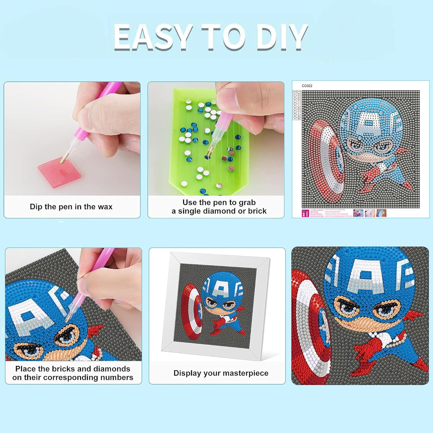 Cuadros Decorativos Pegatinas De Pintura De Diamantes DIY Pegatinas De Arte De Gema Wdftyju Linda Pegatinas De Mosaico De Arte De Diamantes De Dibujos Animados De Animales Pintura Por Numeros
