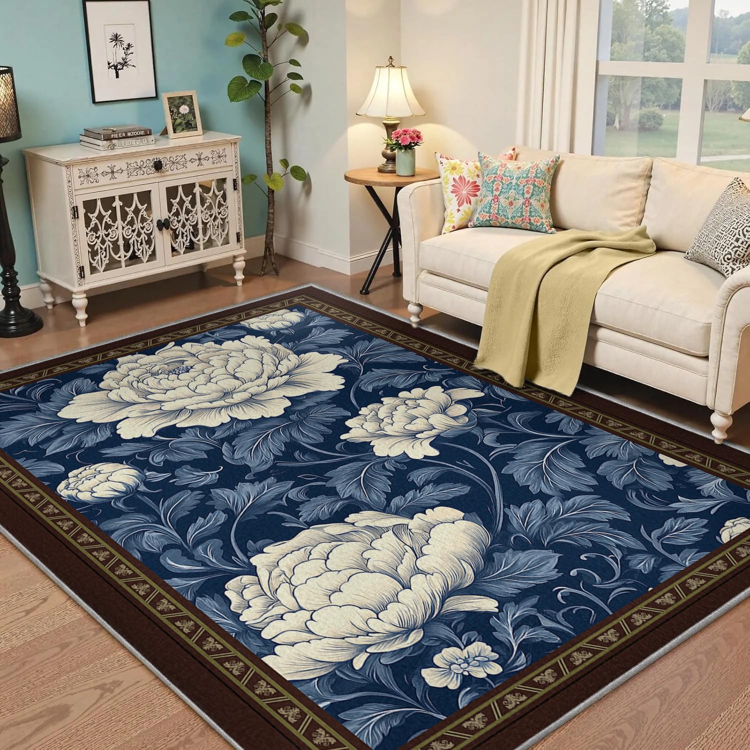 Tapis antidérapant lavable pour en finir avec la poussière du salon