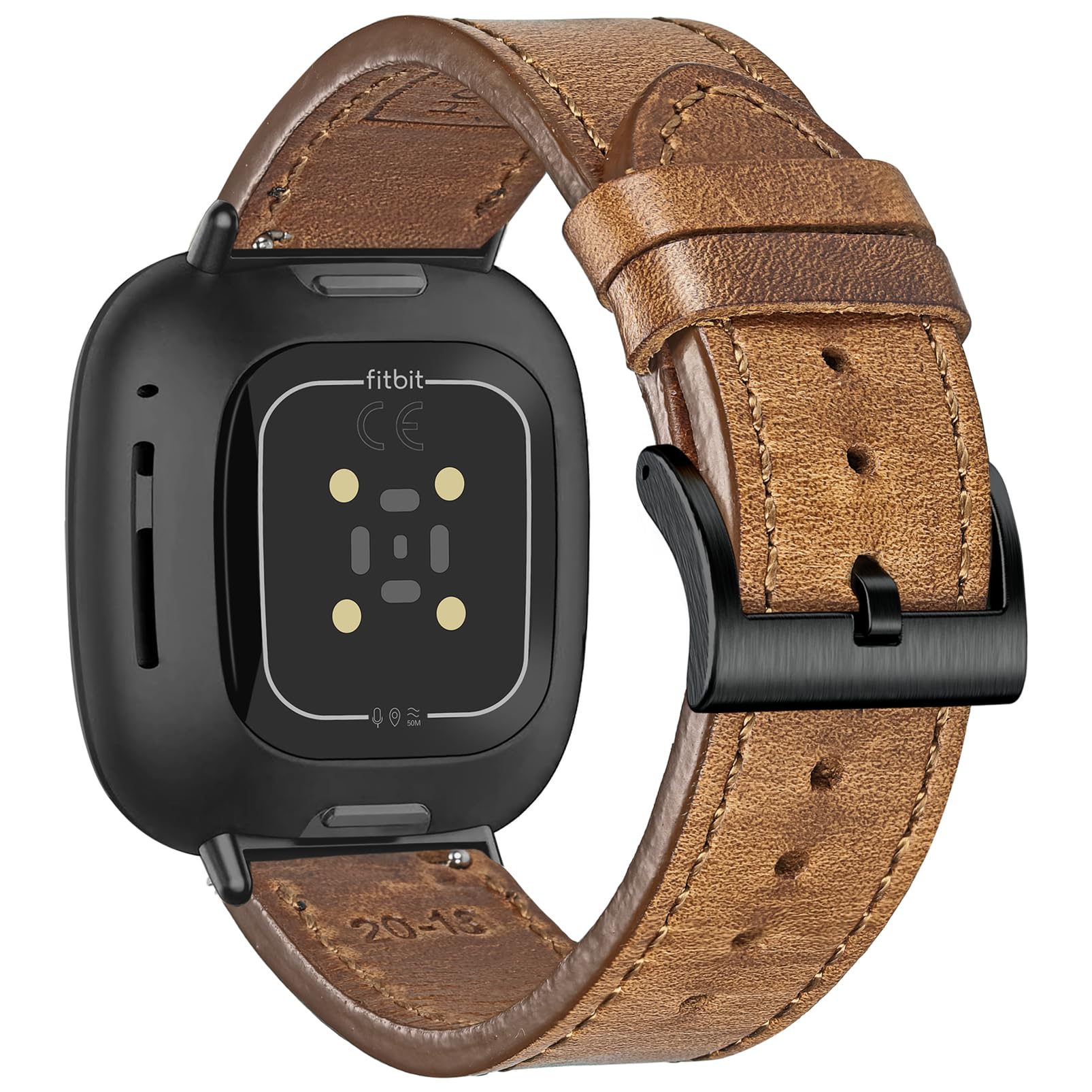 Fiiliixsoft Horween Leather Watch Band Compatible With Fitbit