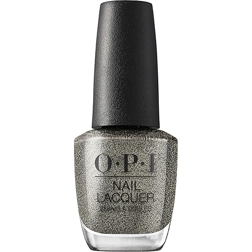 OPI Nail Lacquer Nail Polish Colors | Semi-Sheer, Opaque & Shimmer Winter Shades | Fast Drying, Streak Free & Chip Resistant Wear | Good Enough to Treat Collection | Holiday 2025 - Nail Lacquer - Tempted to Lick-orice | Opaque Dark Cool Gray Shimmer