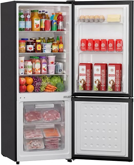 Upstreman 7.1 Cu.Ft Refrigerator with Bottom Freezer, Apartment Fridge with
