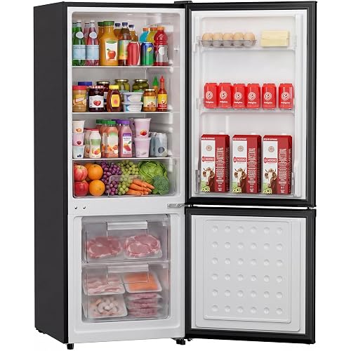 Upstreman 7.1 Cu.Ft Refrigerator with Bottom Freezer, Apartment Fridge with Freezer, Energy-efficient, Large Capacity, Adjustable Thermostat, Refrigerator for Apartment, Kitchen, Dorm(BM71)