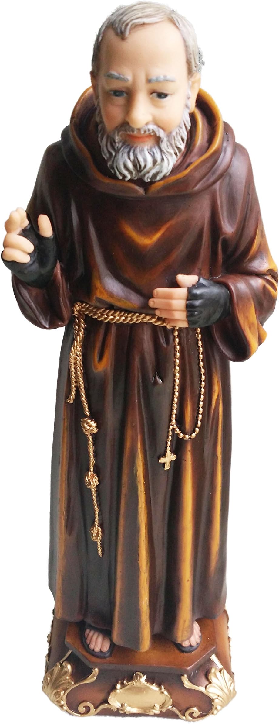 Relistep Pietrelcina Sculpture Padre Pio Estatua(12 inch).