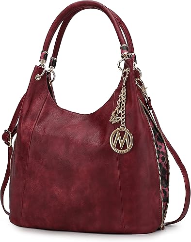 Miniatura 1 de MKF Collection Bolsos Hobo para mujer, bolso de piel sintética para mujer, bolso de hombro Hobo con asa superior de moda