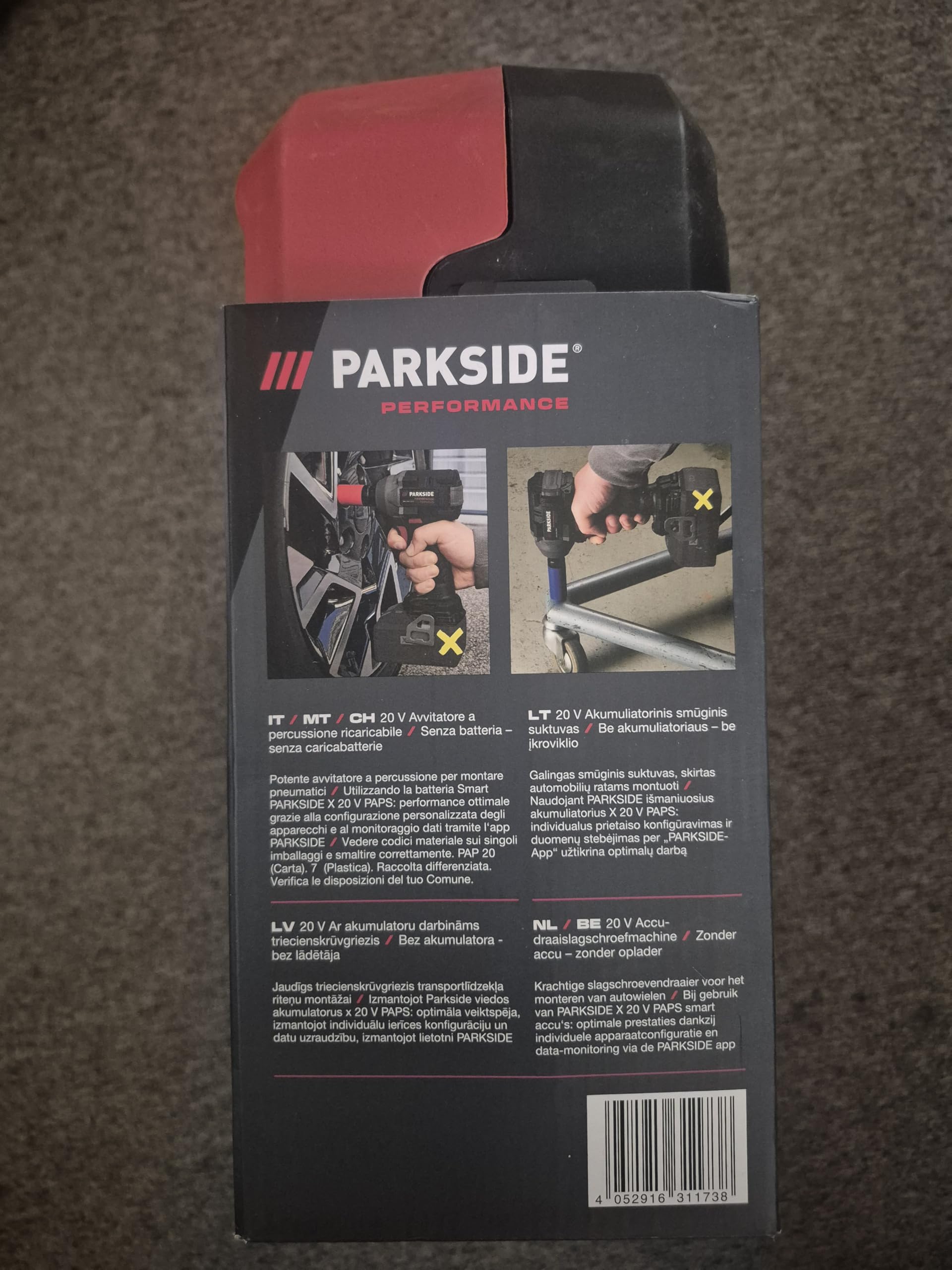 Parkside Performance PPDSSA 20 Vissatrice a impulsi senza fili 20-Li, 20 V con custodia e 3 punte in acciaio
