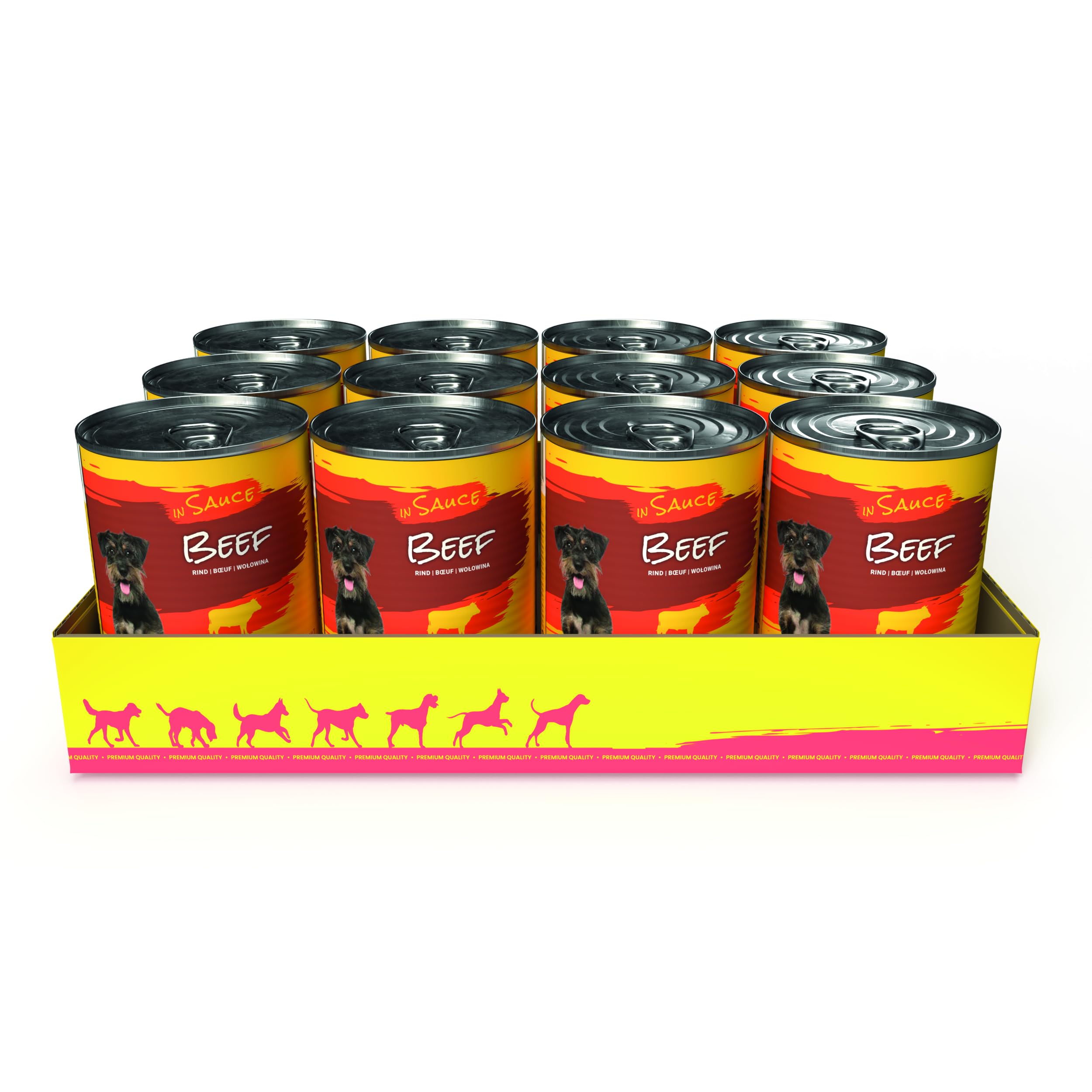 JosiDog Manzo in salsa (12 x 415 g) cibo per cani umido con manzo vitamina D3 E mangime completo