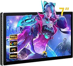 Monitor Portátil De 7 Polegadas Com Tela Sensível Ao Toque, Mini Monitor Ips 1080P 1920 * 1080 60 Hz, Tela Lcd, Segunda Tela, Pequeno Monitor Usb C Hdmi, Ultrafino E Leve Para Jogos, Switch