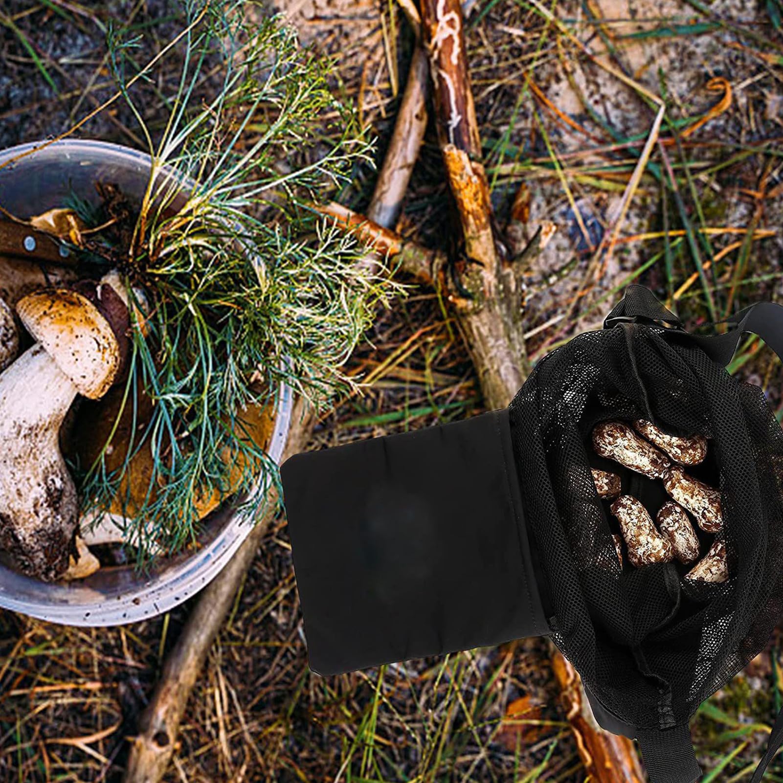 Zaino Raccogli Funghi Mushroom Rucksack, Ventilato Portatile Zaini Tessuto Con Cinturino Regolabile/sacchetto Multiuso, Rete Montagna Porta Funghi Per La Raccolta Di Roccia Per La Raccolta Della Frutt