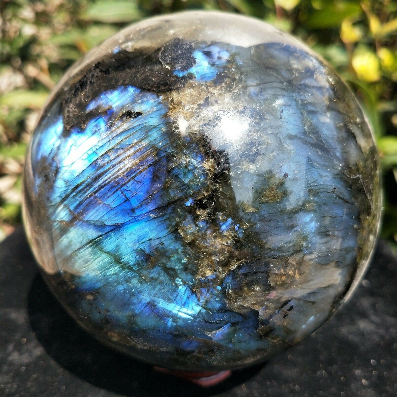 bayline Carteles de Piedra de Piedra Natural Roca Cristal DE Cristal DE Cristal DE LA Bola DE Decoración para el hogar (Size : 1300-1500g)