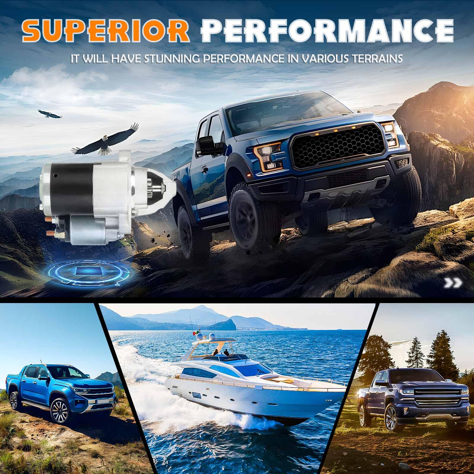 Démarreur 1,2 KW Compatible Chrysler, Dodge, Jeep - Modèles Sebring, Avenger, Caliber, Journey, Compass, Patriot | Remplacement Référence 17994N