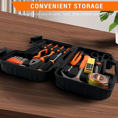 Miniatura 7 de SOLUDE Juego de 40 herramientas multiusos para el hogar, kit de herramientas pequeñas portátiles con estuche, kit de herramientas básicas para el